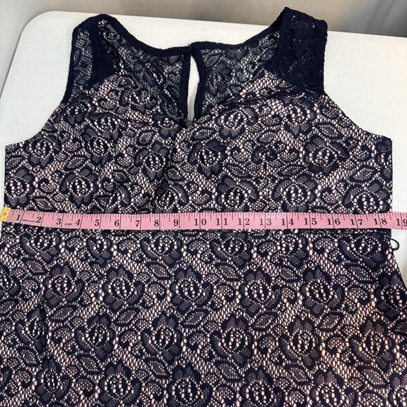 Motherhood Maternity Gender Reveal Dress Women's Large Pink Blue Lace Ribbon NWT - Picture 11 of 12